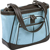 Blue laptop tote bag